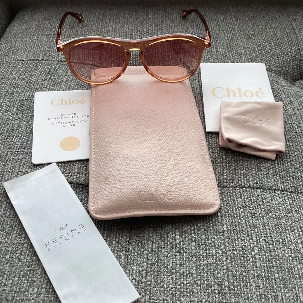 Chloé 56mm Aviator Sunglasses One Size, ORANGE